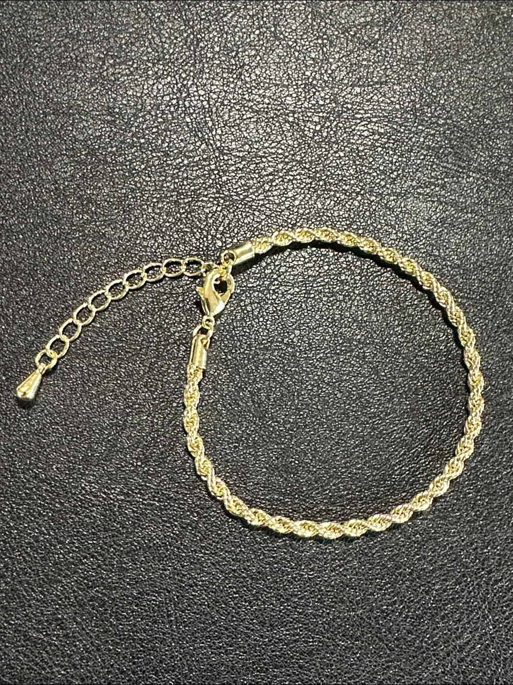 Gold Plate Twisted Rope Bracelet